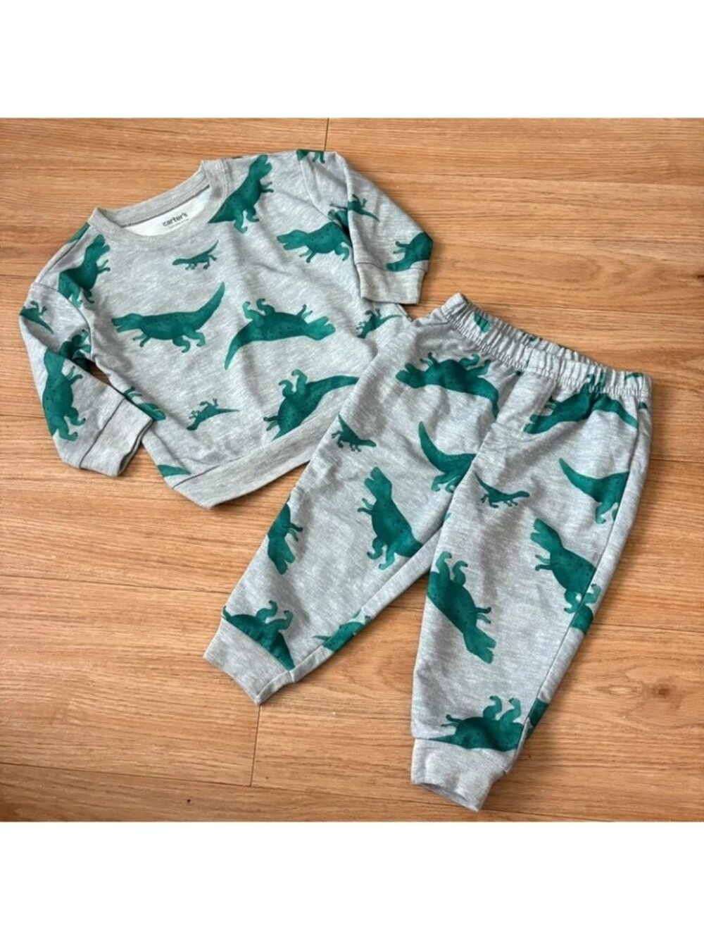 Carter’s 2 Piece Shirt Pants Bundle Outfit Dinosaur Baby Boy Size 18m